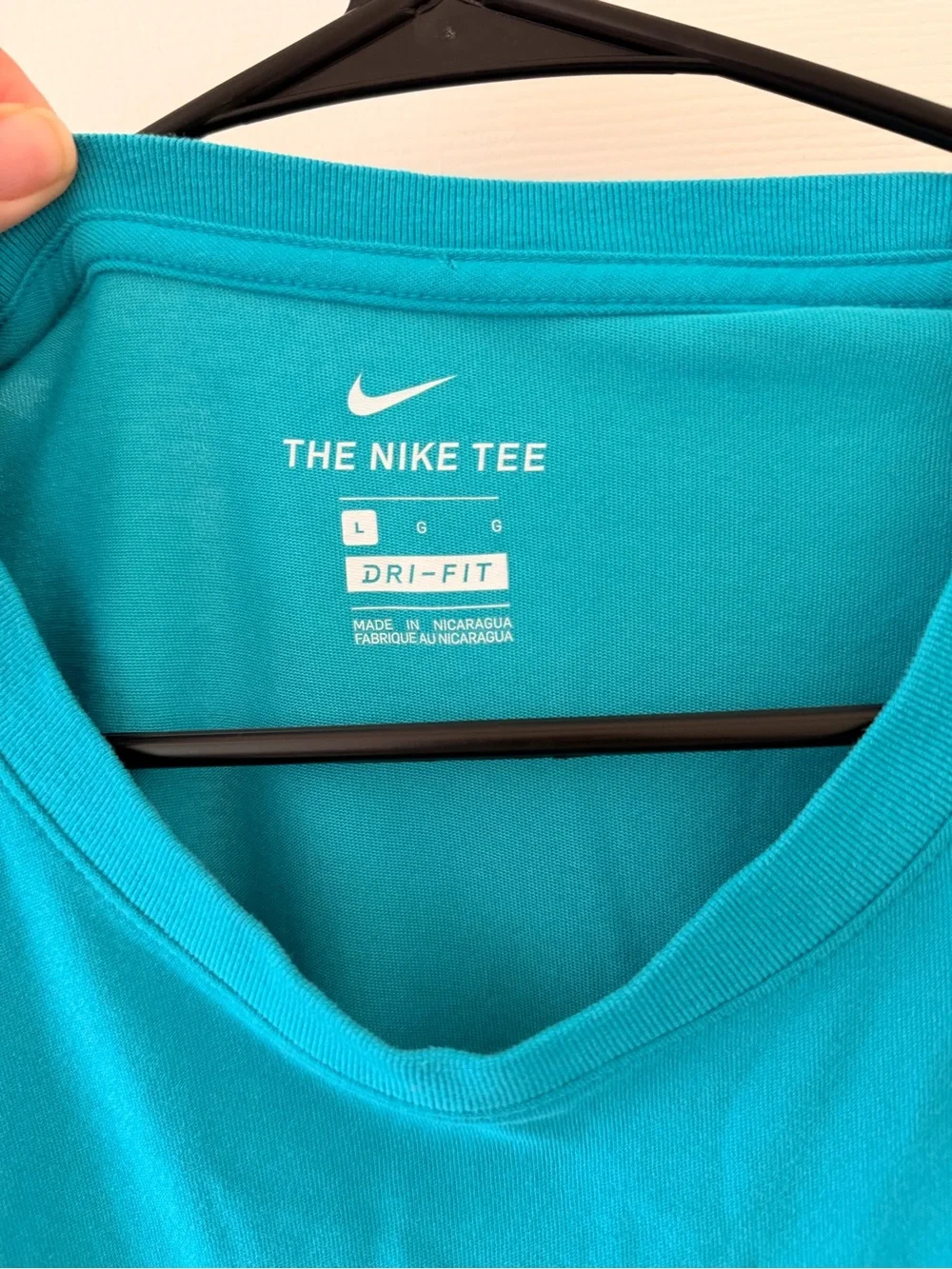 Nike Teal Dri-FIT Short Sleeve Tee with White Swoosh
